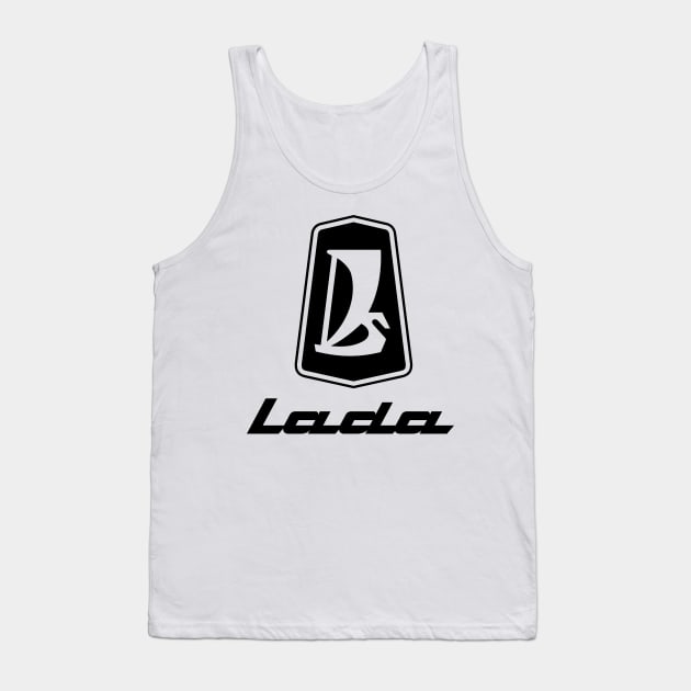 Lada logo 1970s (black) Tank Top by GetThatCar